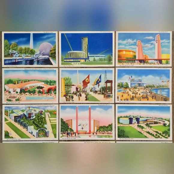 Lot of 25 New York World's Fair Postcards from 1939 in Perfect Condition! - Picture 2 of 5